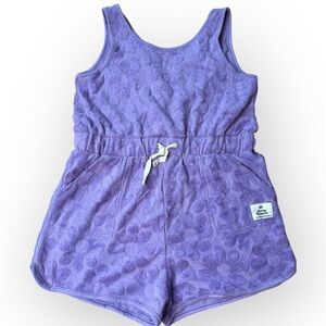Cotton on kids size 8 Purple Floral Textured Romper